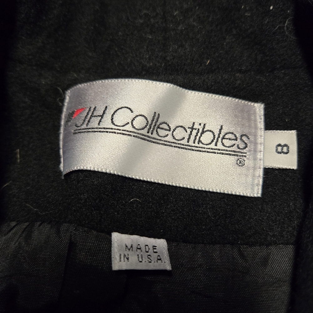 Vintage JH Collectibles Black Blazer Wool Cashmere Blend Union Made In USA - Picture 2 of 9